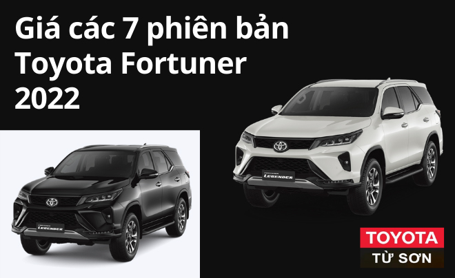 Fortuner 2022 giá lăn bánh tại Bắc Ninh mới nhất