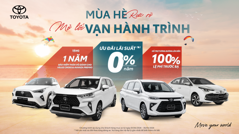 TOYOTA TỪ SƠN TRIỂN KHAI CHƯƠNG TRÌNH KHUYẾN MẠI THÁNG 4/2026