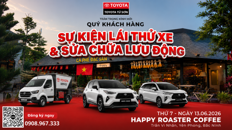 TOYOTA TỪ SƠN TỔ CHỨC SỰ KIỆN LÁI THỬ XE VÀ SỬA CHỮA LƯU ĐỘNG TẠI YÊN PHONG, BẮC NI