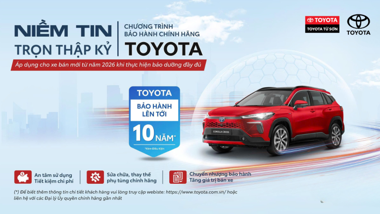 TOYOTA VIỆT NAM GIỚI THIỆU CHƯƠNG TRÌNH BẢO HÀNH CHÍNH HÃNG LÊN ĐẾN 10 NĂM HOẶC 185.000 KM