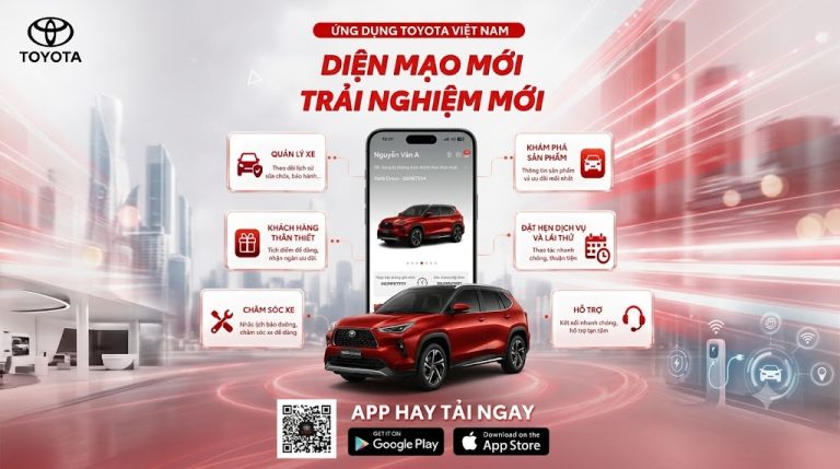 Ứng dụng TOYOTA Việt Nam – Diện mạo mới, trải nghiệm mới