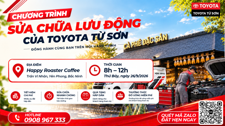 TOYOTA TỪ SƠN MOBILE SERVICE ĐANG TRÊN ĐƯỜNG TỚI YÊN PHONG!