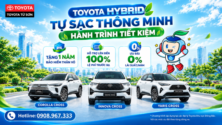 TOYOTA HYBRID THÁNG 10/2026: ƯU ĐÃI LÊN ĐẾN 100% LỆ PHÍ TRƯỚC BẠ